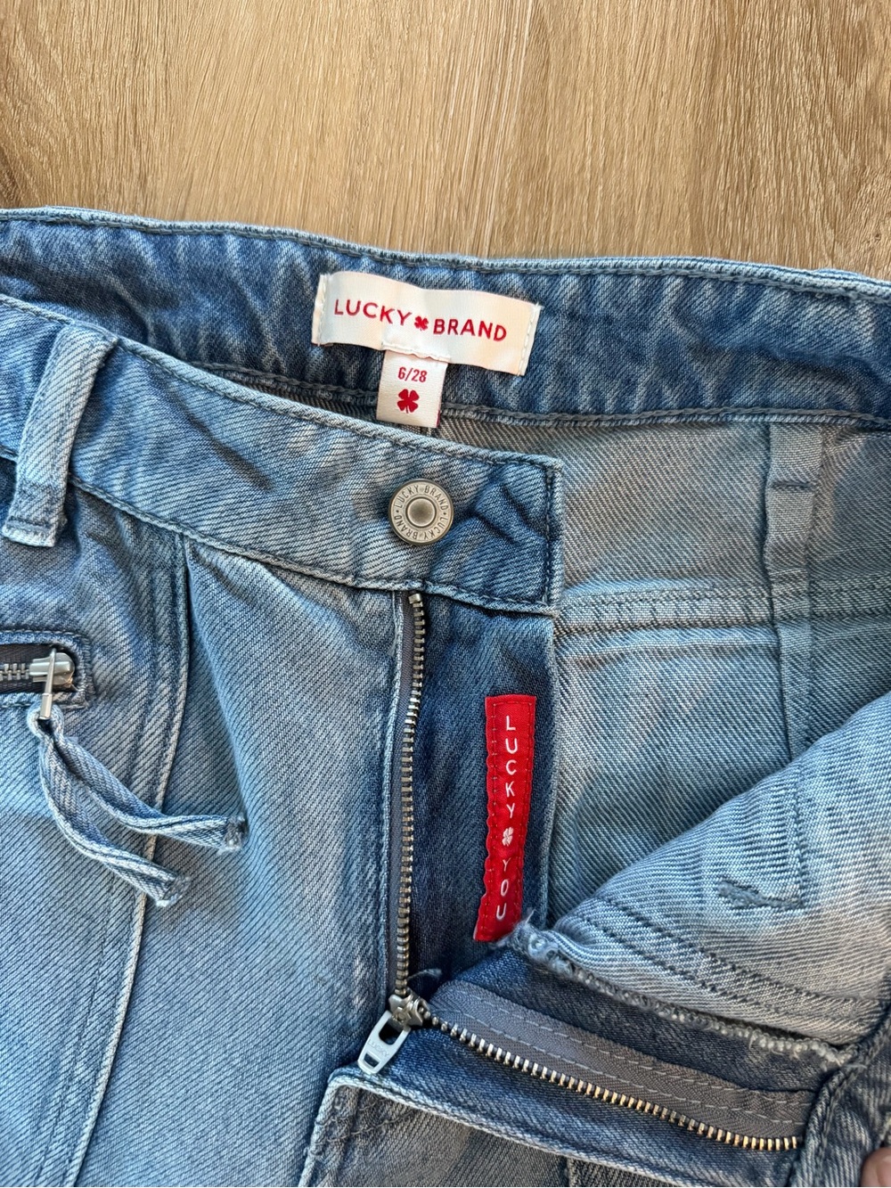 Lucky Brand Light Wash Cargo Jeans